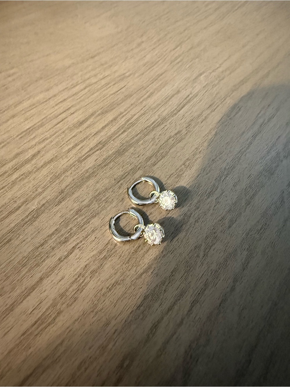 Lili Claspe Petite Cleo Charm Huggies | Silver - Picture 5 of 5